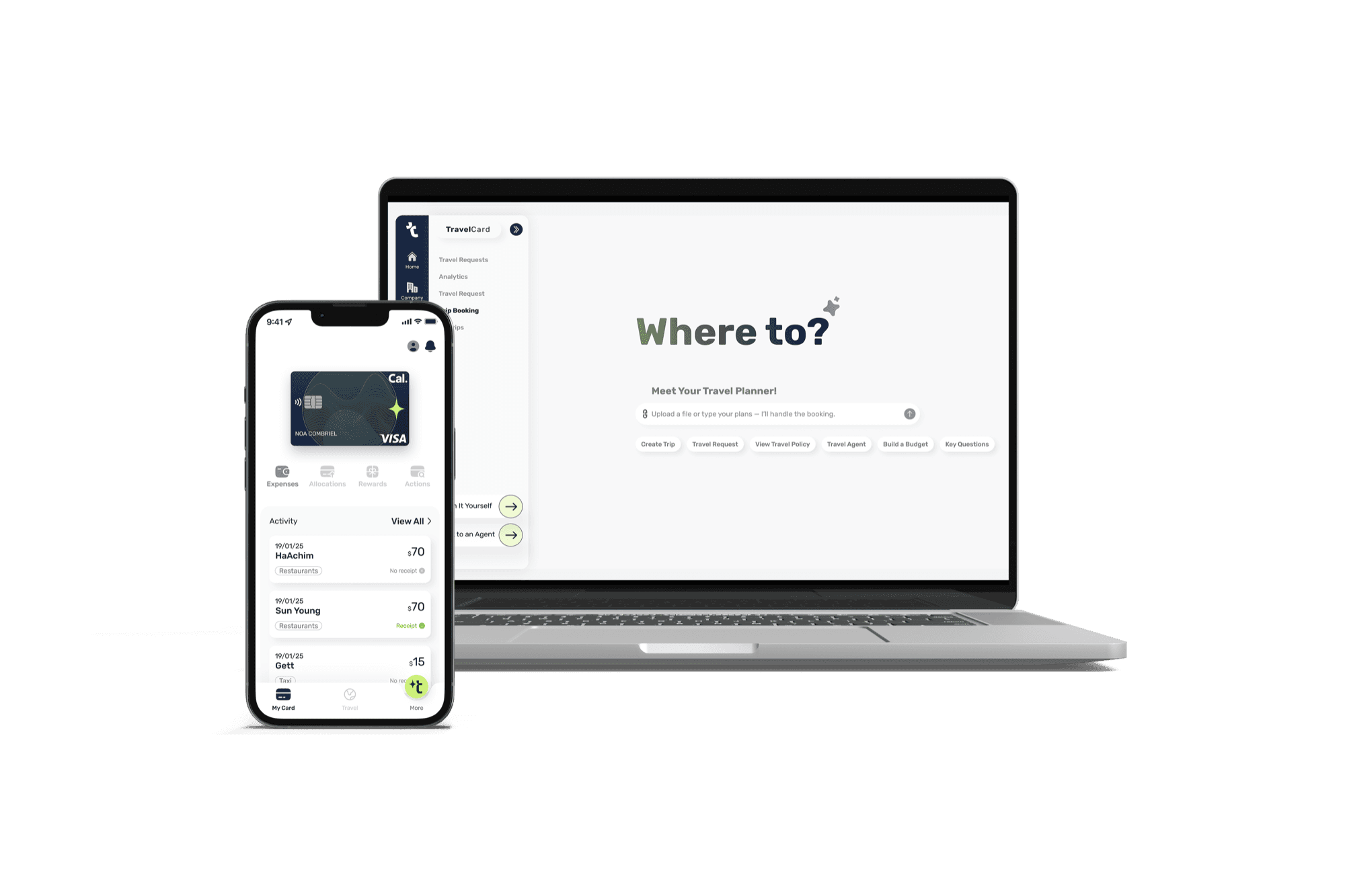 TravelCard Dashboard